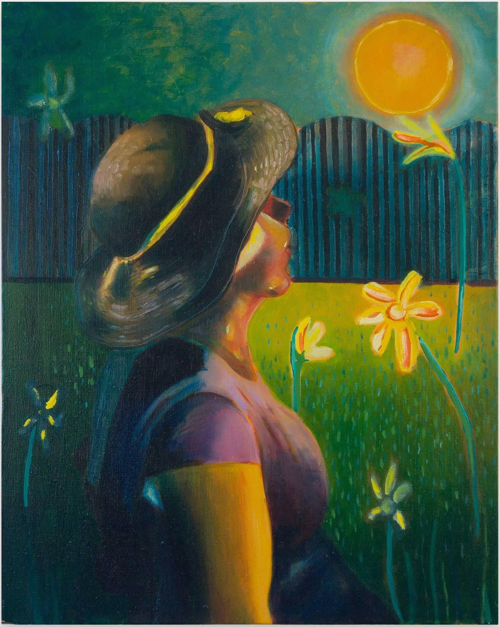 Collection of Abigail Hampsey - Ella in Abi’s imagination looking at the moon - Liminal Gallery in a gallery layout