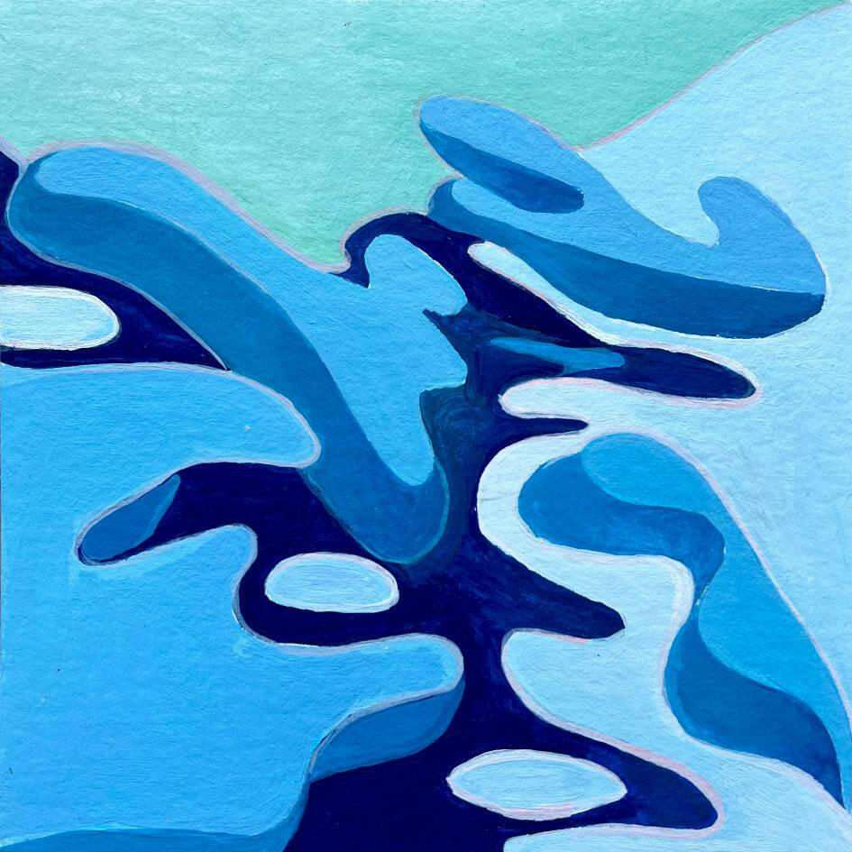 Collection of Catherine Chinatree - Three Waves II - Liminal Gallery in a gallery layout