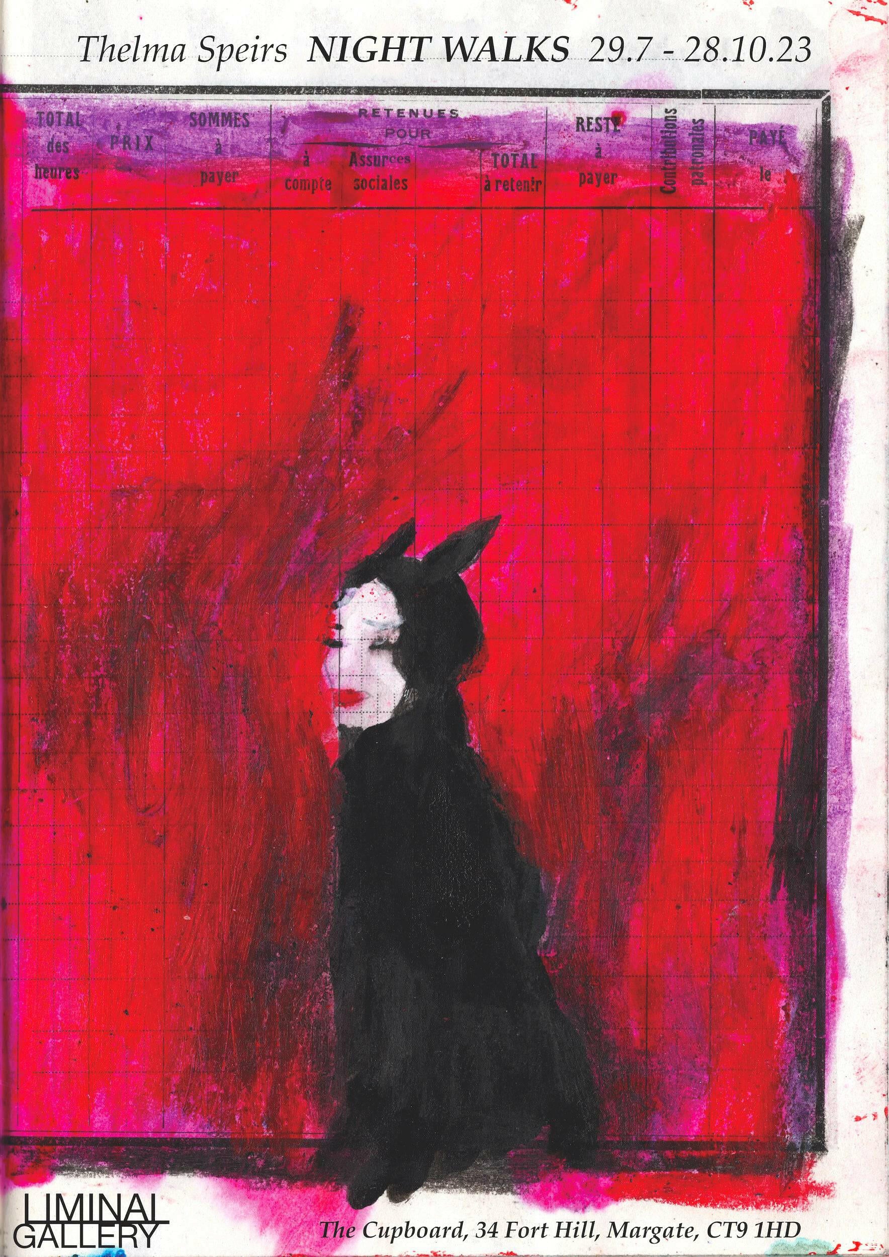 Collection of Thelma Speirs - Night Walks Exhibition Poster - Liminal Gallery in a gallery layout