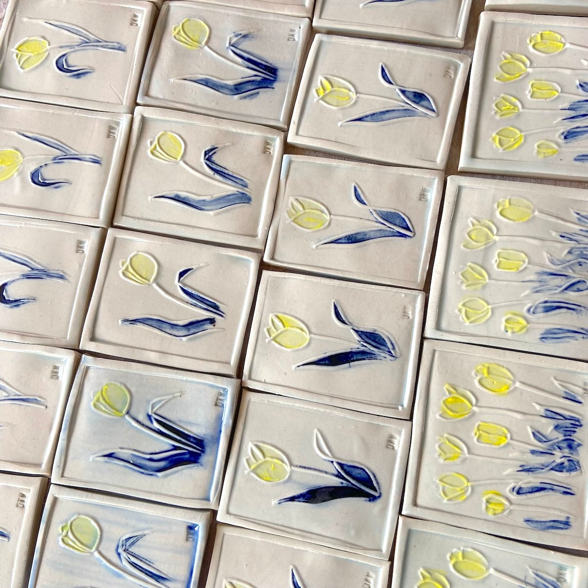 Collection of Jayne Wright - Small Tulip Tile in a gallery layout