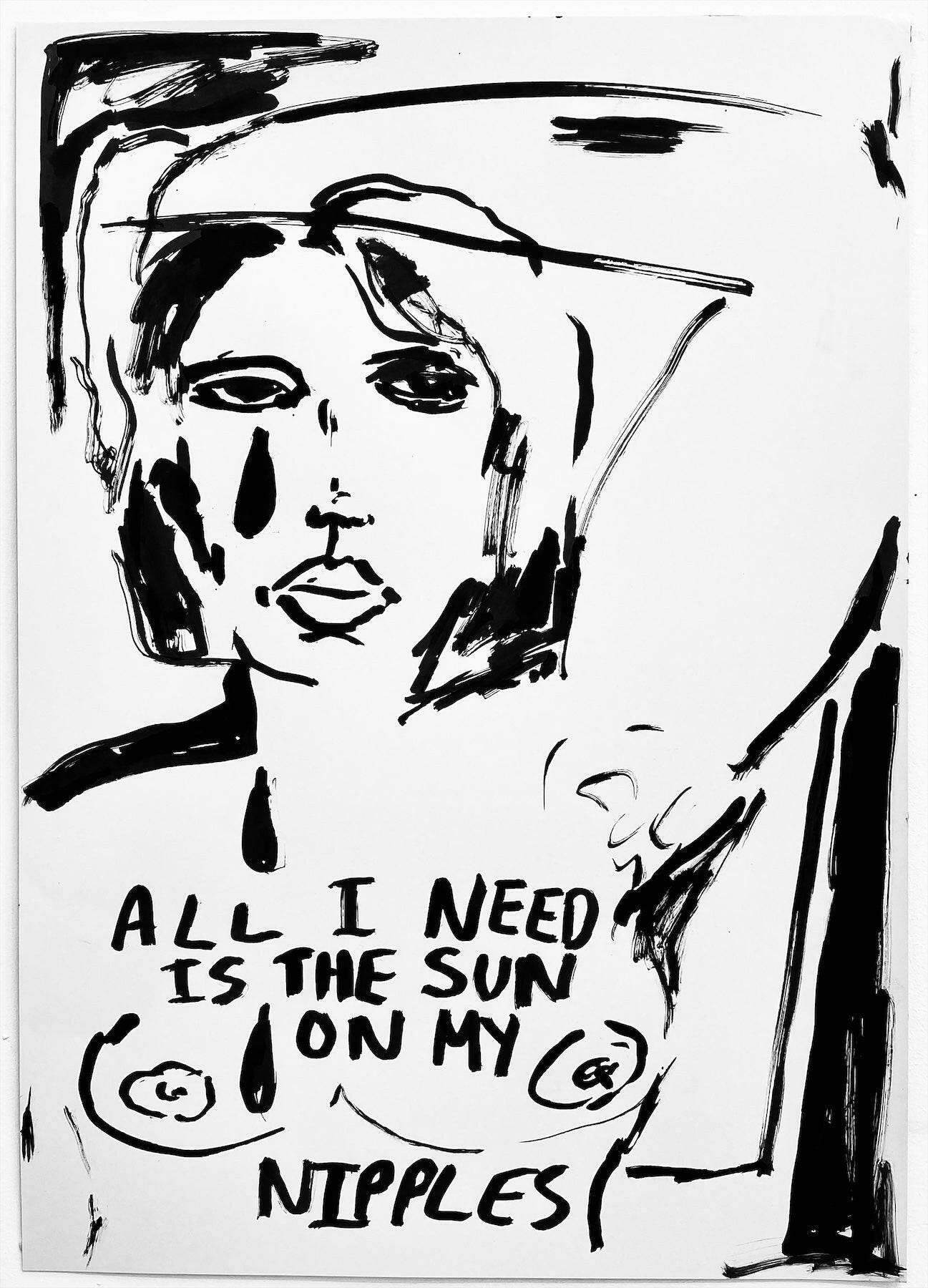 Collection of Jemima Sara - All I need is the sun on my nipples - Liminal Gallery in a gallery layout