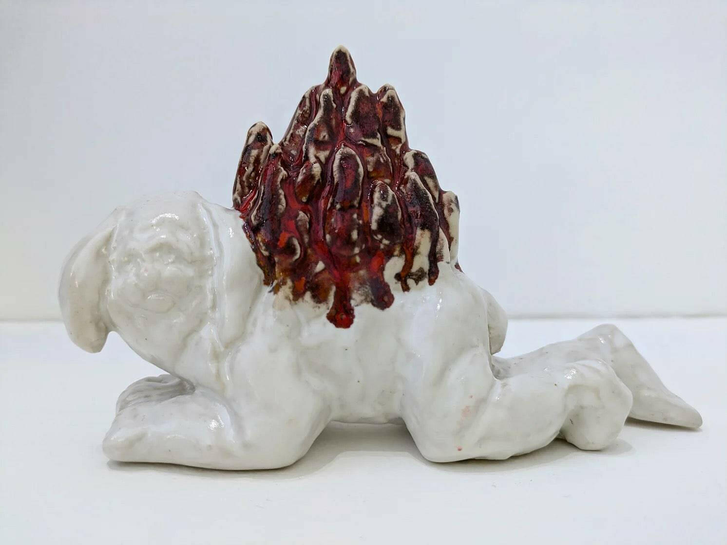 Collection of Laura Ford - Little Demon (White) - Liminal Gallery in a gallery layout