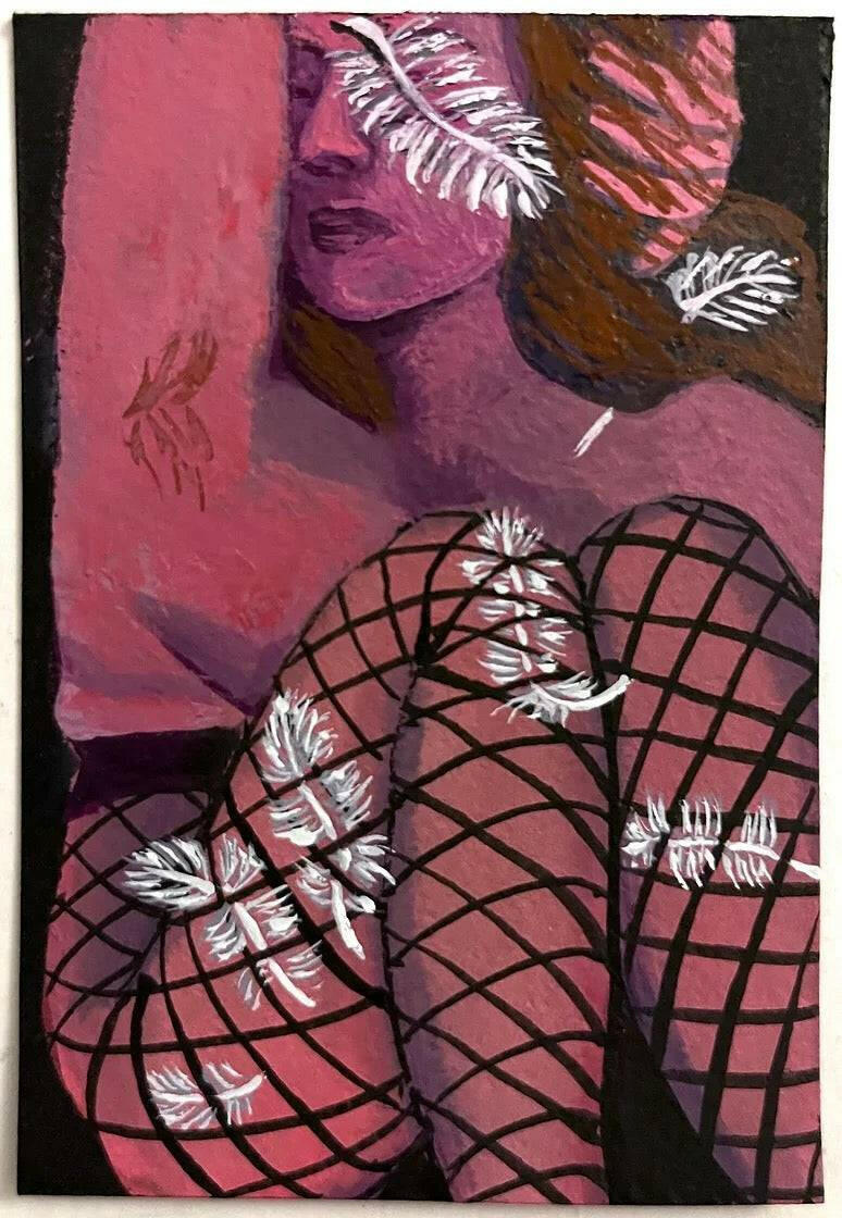 Collection of Lindsey Jean McLean -Feathers and Fishnets - Liminal Gallery in a gallery layout