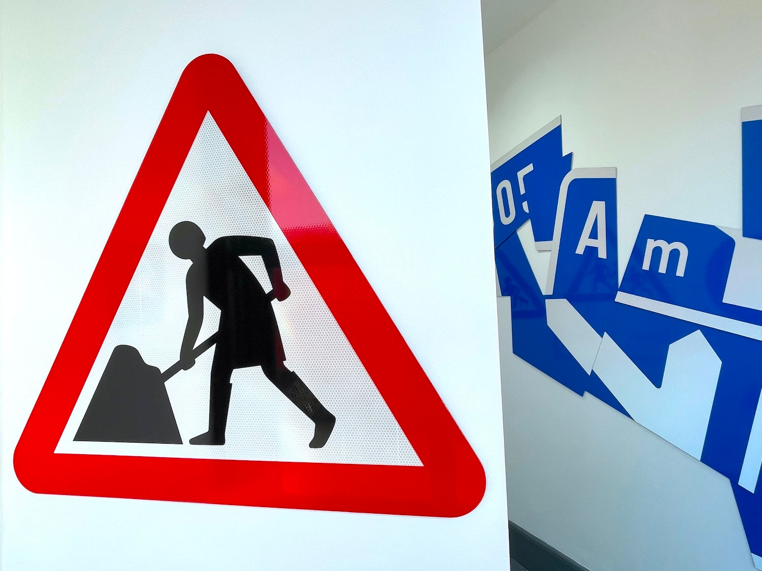 Collection of Margaret Calvert - Roadworks (Woman at Work) in a gallery layout
