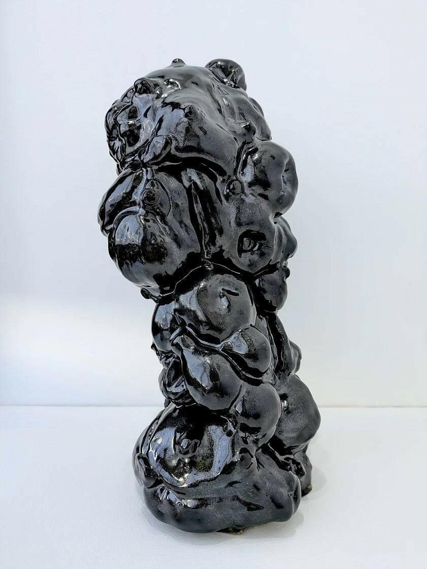 Collection of Mercedes Workman - Black, shiny pile - Liminal Gallery in a gallery layout